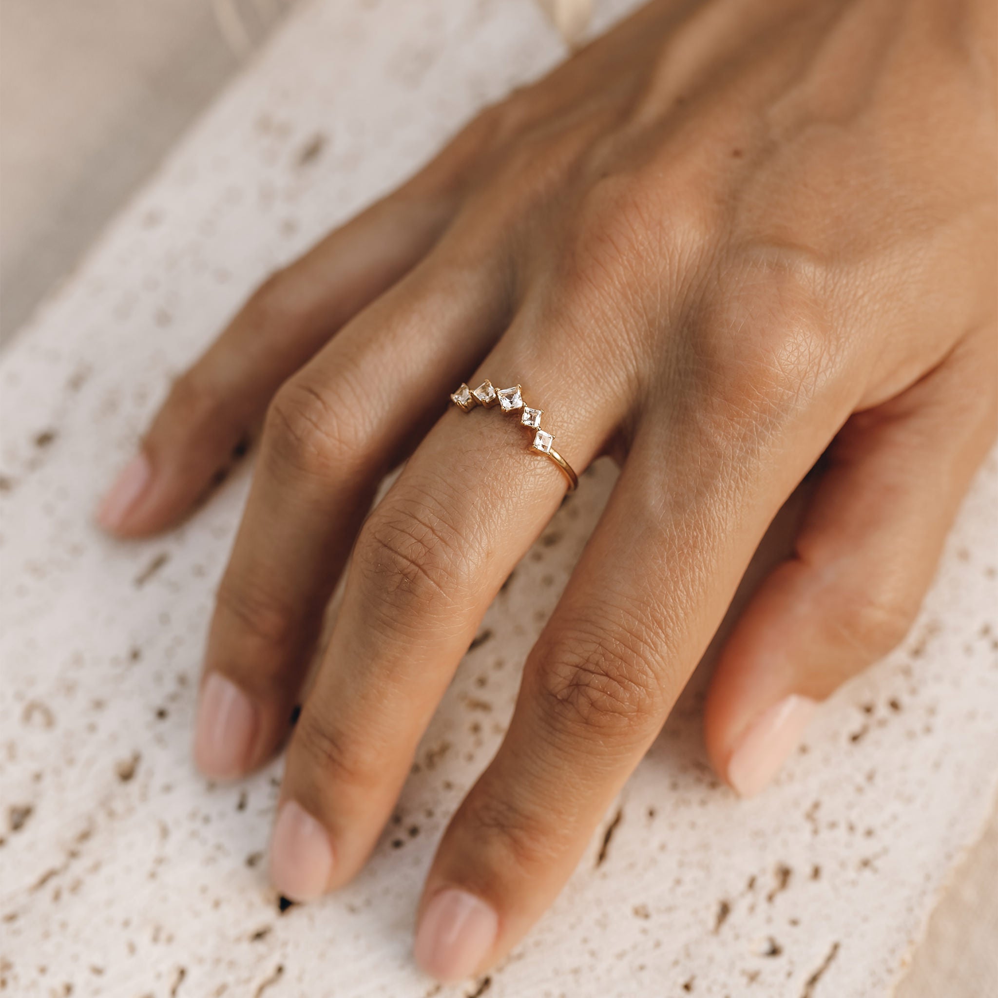 White Topaz Ring - Aurora