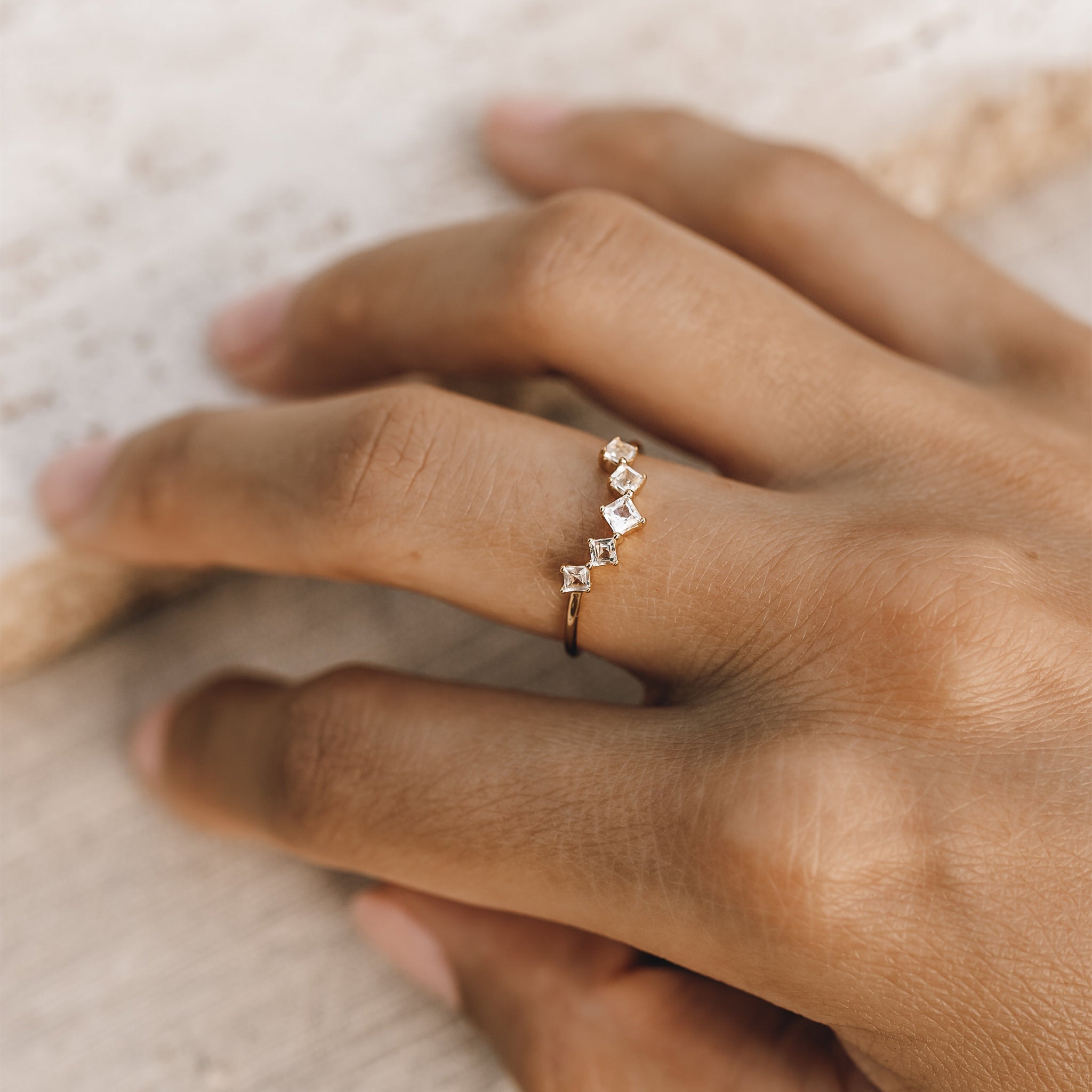 White Topaz Ring - Aurora