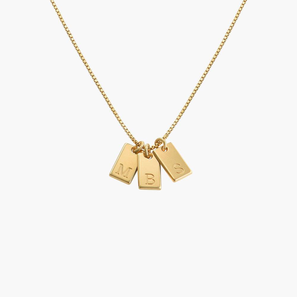 14K Gold Plated Letter Necklace Dainty Gold Name Necklace