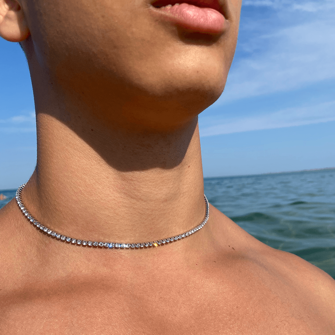 Crystal' Tennis Necklace + free bracelet