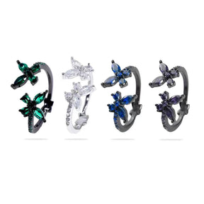 Deluxe butterfly diamond ring