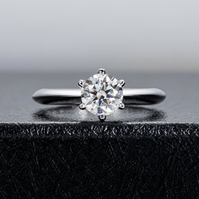 Classic Six Claw Moissanite Ring