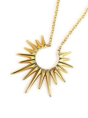 14K Sun Clavicle Necklace