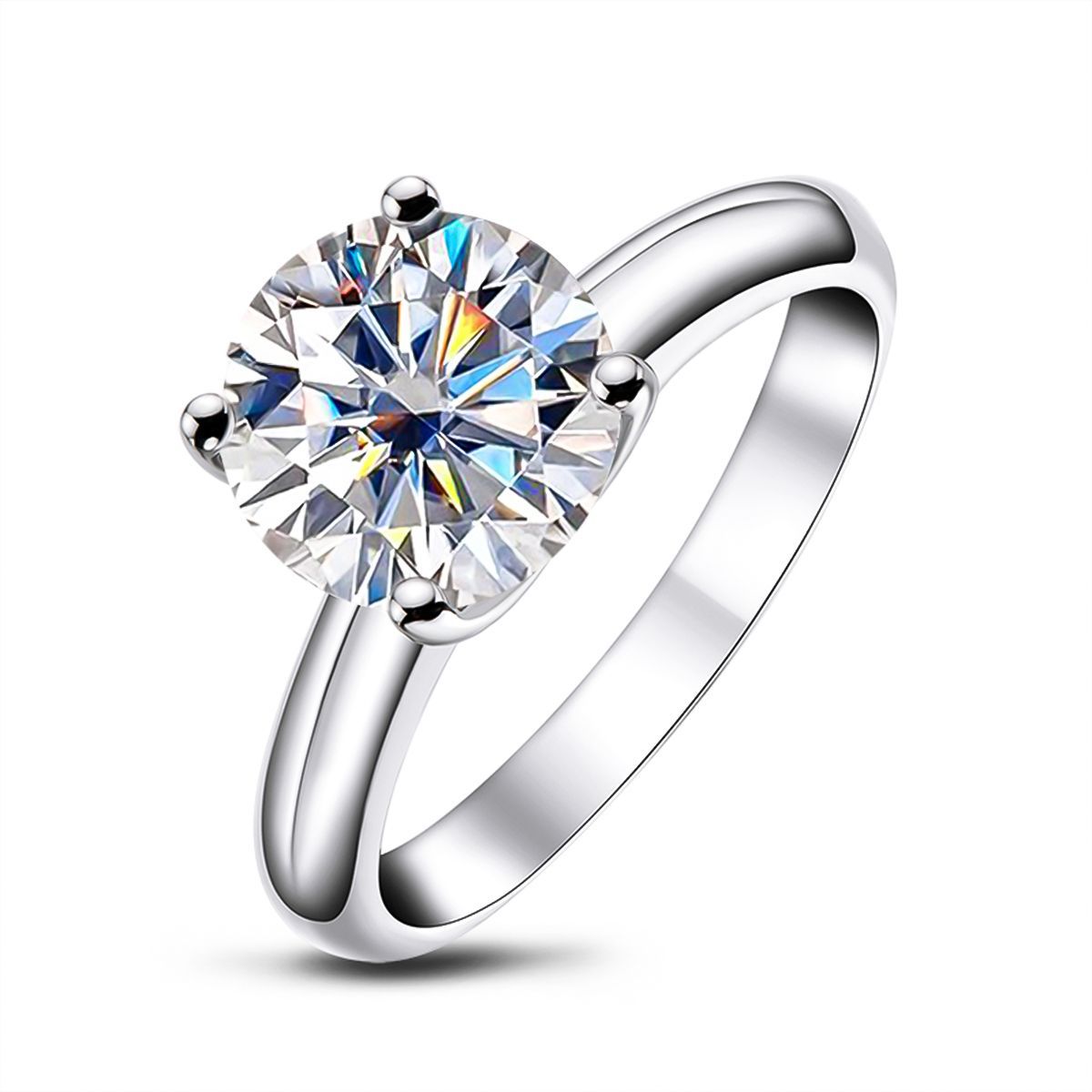 Classic Three Carat Moissanite Ring