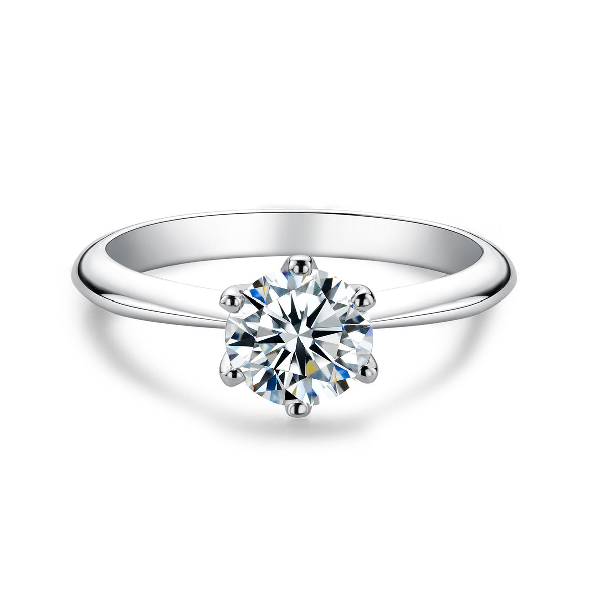 Classic Six Claw Moissanite Ring