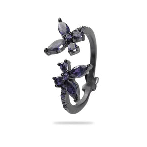 Deluxe butterfly diamond ring