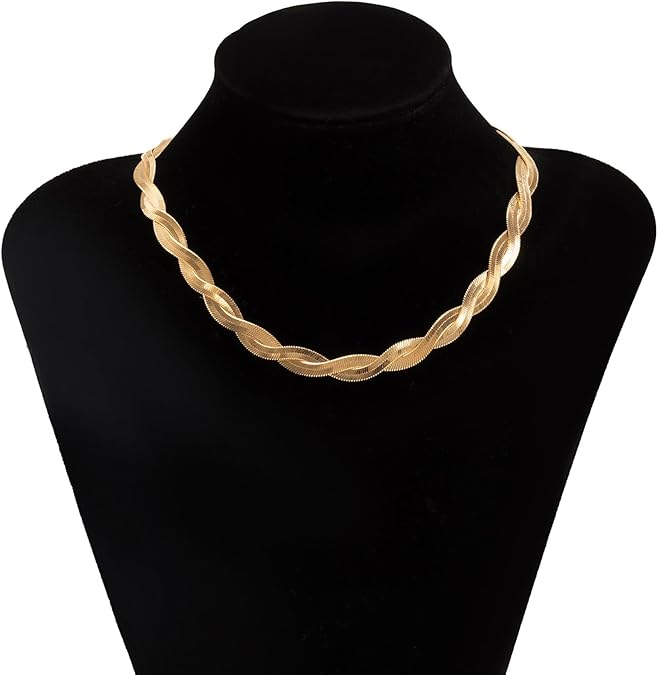 14K Gold Two Strand Braided Necklace