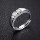 Luxury S925 Sterling Silver Moissan Diamond Horse Eye Ring