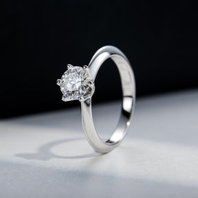 Classic Six Claw Moissanite Ring