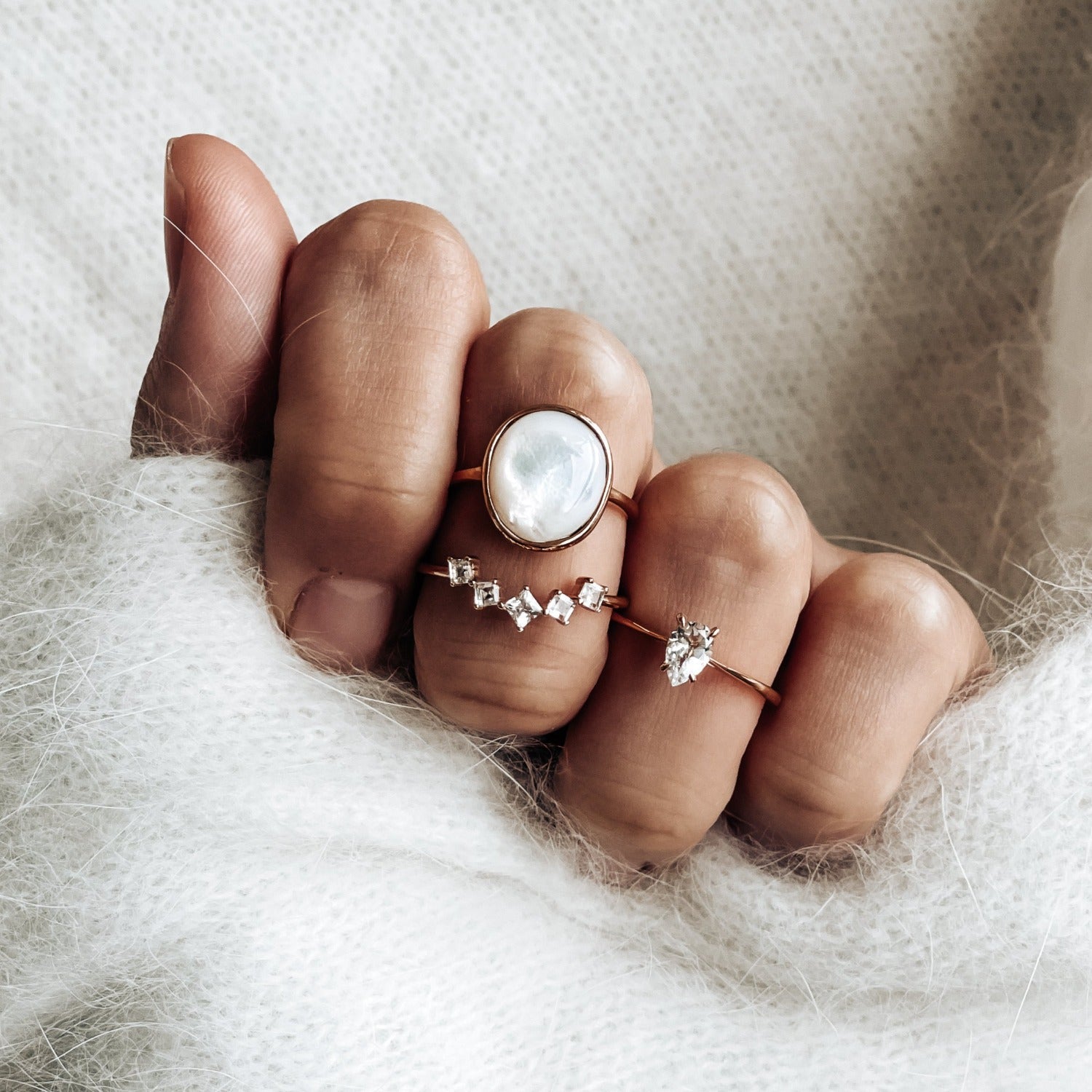 Mother of Pearl Ring - Margit
