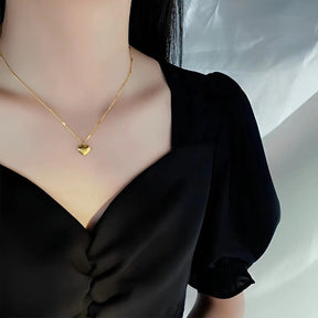 14K Gold Heart Necklaces