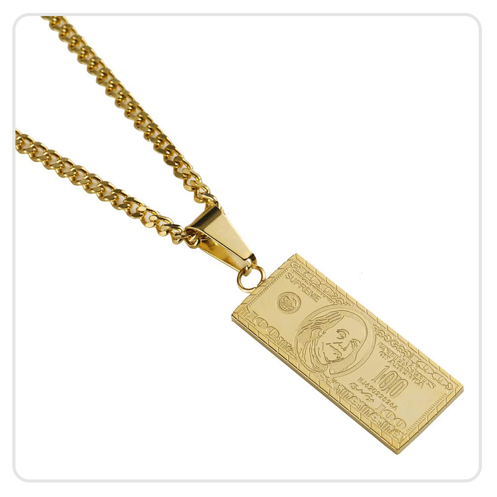 14K Gold Dollar Pendant