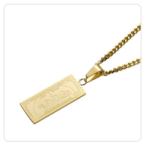 14K Gold Dollar Pendant