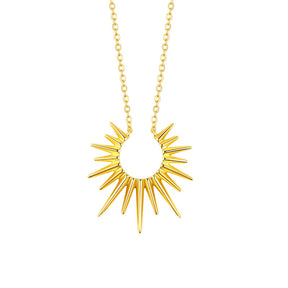 14K Sun Clavicle Necklace