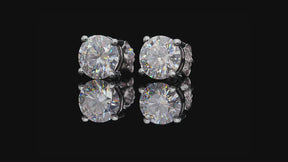 Classic Four Claw Moissan Stud Earrings