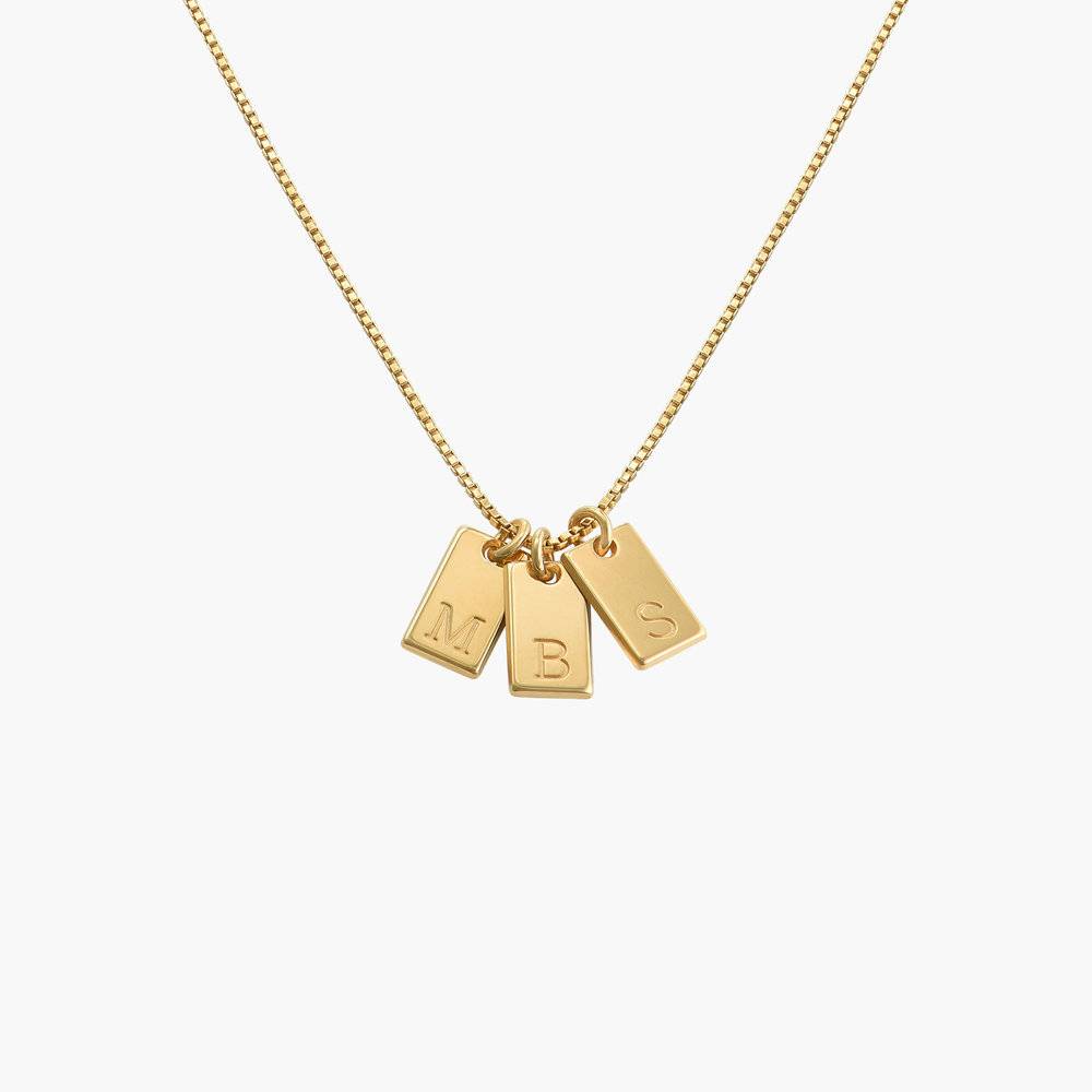 14K Gold Plated Letter Necklace Dainty Gold Name Necklace