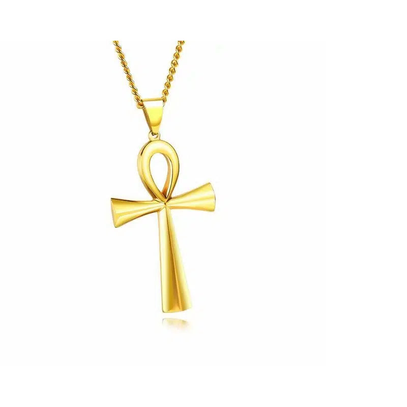 14K Lucky Cross Necklace Fashion Pendant Jewelry Necklace