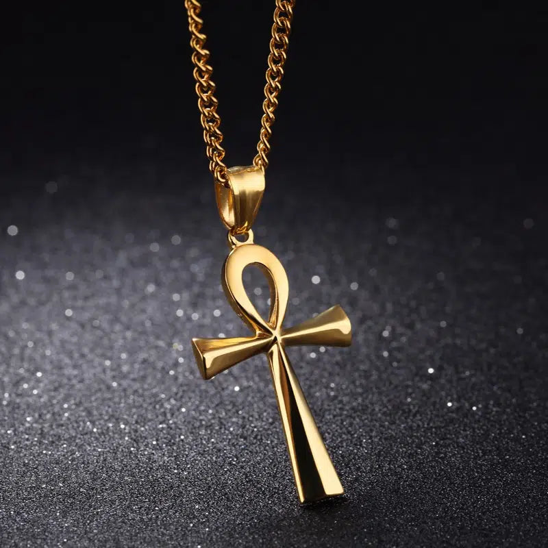 14K Lucky Cross Necklace Fashion Pendant Jewelry Necklace