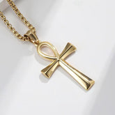 14K Lucky Cross Necklace Fashion Pendant Jewelry Necklace