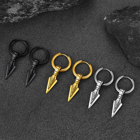 EwigJewels Punk Spear Arrowhead Drop Dangle Earrings For Men