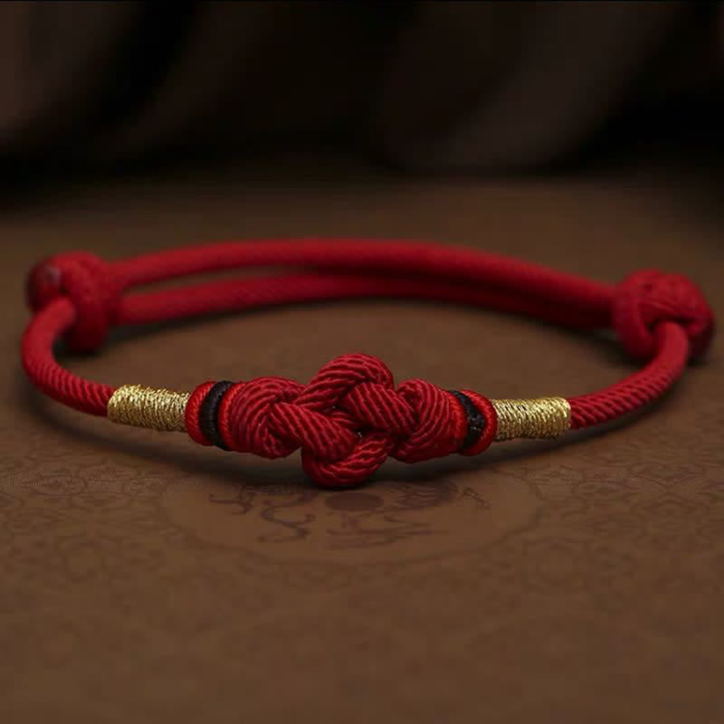 EwigJewels Red String Jade Luck Fortune Knot Braided Couple Bracelet