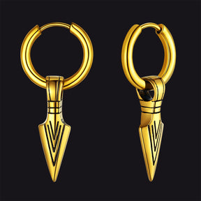 EwigJewels Punk Spear Arrowhead Drop Dangle Earrings For Men