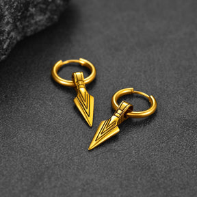 EwigJewels Punk Spear Arrowhead Drop Dangle Earrings For Men