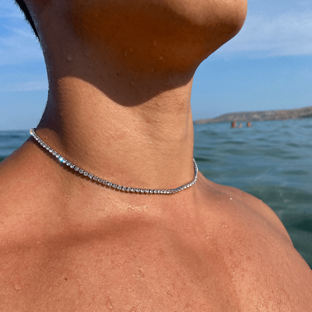 Crystal' Tennis Necklace + free bracelet