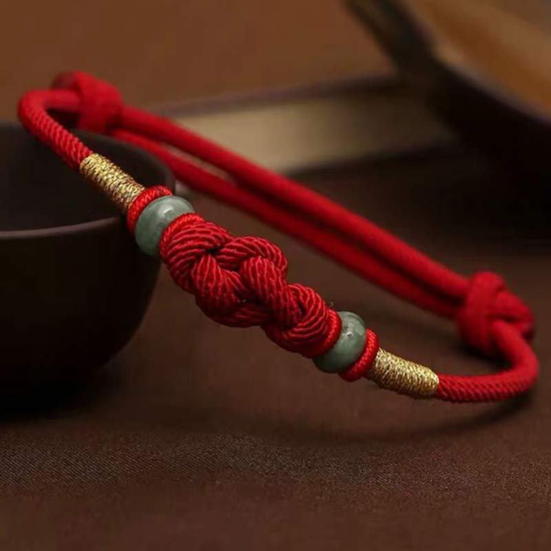 EwigJewels Red String Jade Luck Fortune Knot Braided Couple Bracelet